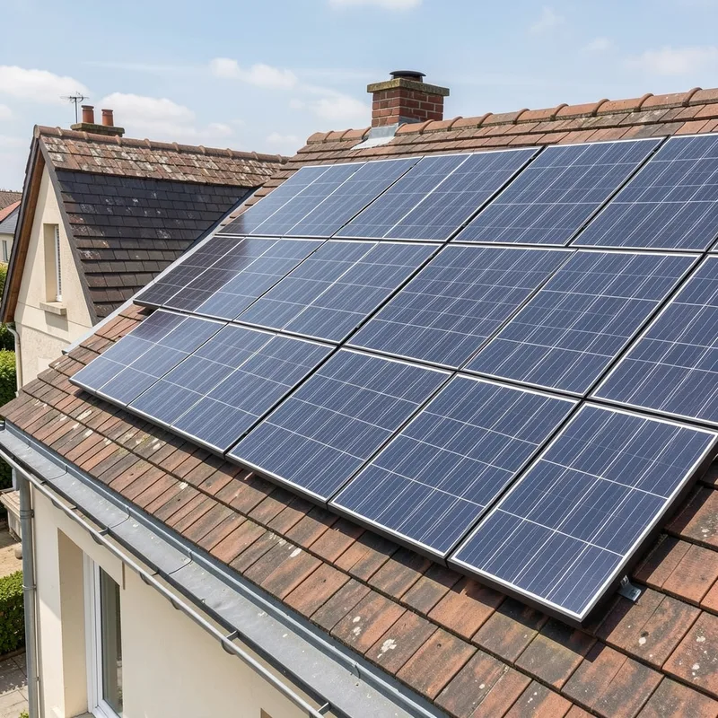 Panneaux solaires intégrés à une toiture dans un secteur protégé