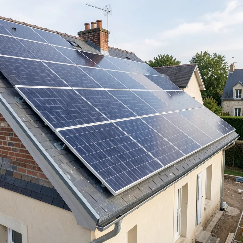 Onduleur solaire et tableau électrique d&rsquo;une maison individuelle